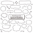 © halmio - シンプルな手描きの吹き出しのベクターイラストセット