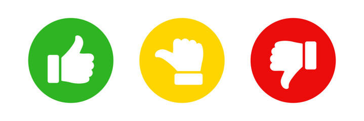 Rating thumb icon set