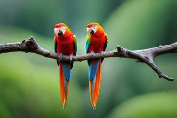 Wall Mural - red and yellow macaw