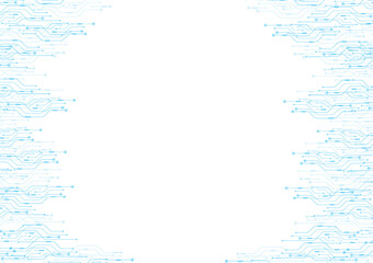 Aufkleber - Abstract Technology Circuit board background. white Abstract technology background. Digital technology with plexus background and space for your text	
