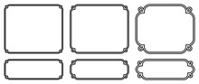 Vector EPS Border Frames. Shapes On White Background. Can Be Used For Laser Cutting, As Elegant Vintage Web Banners, Doorplates, Store Signs, Signboards, Or Labels 