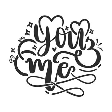Bridal wedding lettering quotes for printable posters, invitations, tote bags, gifts, t-shirt designs, etc.