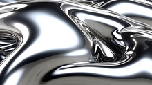 Sleek And Shiny Chrome Surface With A Reflective Texture