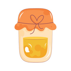 Poster - honey jar illustration