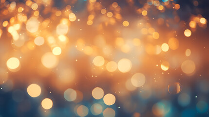 Poster - abstract bokeh background yellow gold color