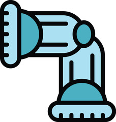 Poster - Espander icon outline vector. Sport mat. Activity band color flat