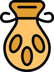 Poster - Medical cover shoe icon outline vector. Foot protect. Hospital suit color flat