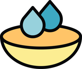 Poster - Lens dropper icon outline vector. Eye vision. Laser correction color flat