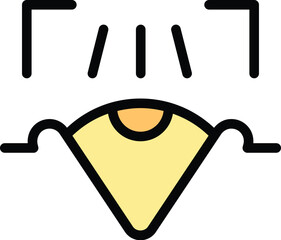 Poster - Eye care icon outline vector. Vision contact. Surgery optical color flat