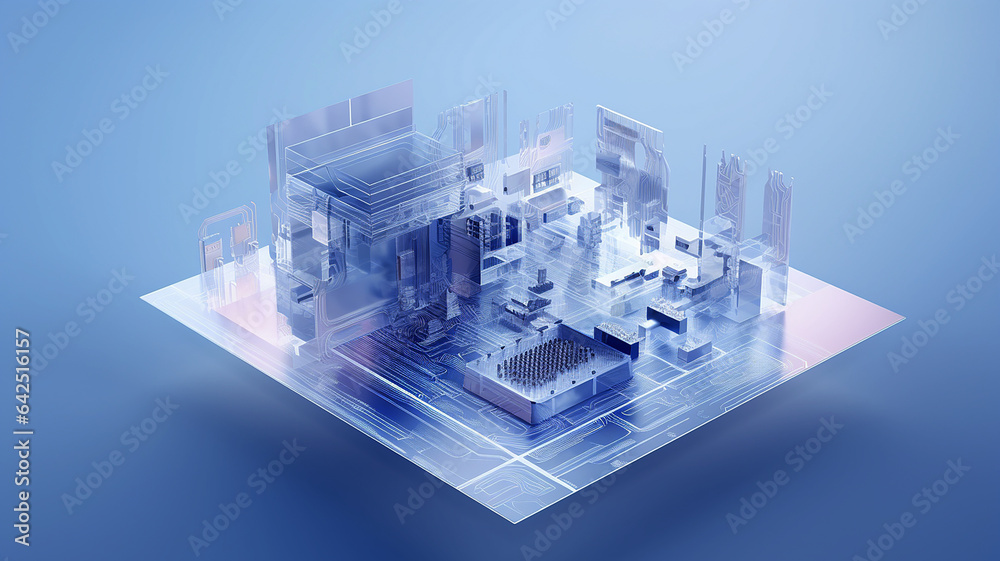 Future innovative digital Quantum Computer System network Micro Chip ...