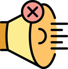 Poster - Megaphone learn icon outline vector. Child disability. School education color flat