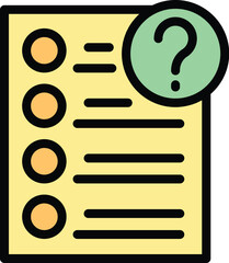 Poster - Learning disability paper icon outline vector. School education. Child disabled color flat