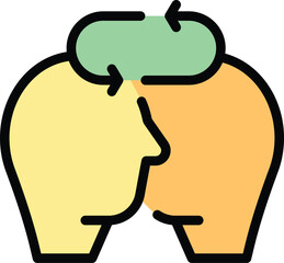 Poster - Learning study icon outline vector. School education. Classroom learn color flat