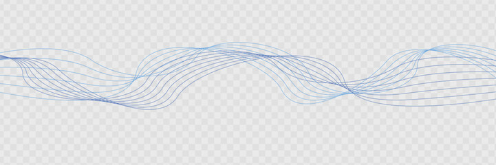 Wall Mural - abstract background with glowing wave. blue gradient flowing wave lines. modern wave lines.