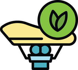 Poster - Eco bike seat icon outline vector. Public app. Share smart transport color flat
