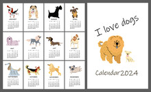 Calendar For 2024 Cute Dog