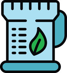 Poster - Natural technology icon outline vector. Eco tech. Tree care color flat
