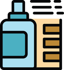 Poster - Painter sprayer icon outline vector. Car auto service. Paint gun color flat
