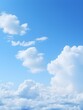 Blue sky with clouds, flying over the clouds, in the middle of the clouds, plane picture, cirrus clouds, fair weather, sunny day, sky background, bright daylight, day, nature picture