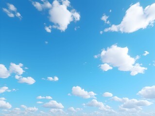 Blue sky with clouds, cirrus clouds, fair weather, sunny day, sky background, bright daylight, day, nature picture