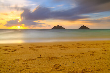 Wall Mural - Long exposure over islands