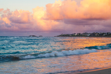 Wall Mural - sunset on the beach