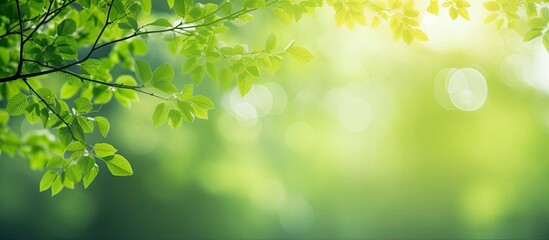 Aufkleber - Abstract green bokeh image of a blurred tree for a summer background