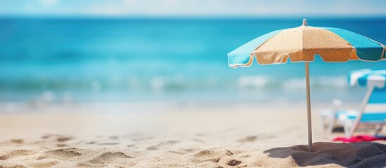 Poster - Blurry background of a beach during summertime