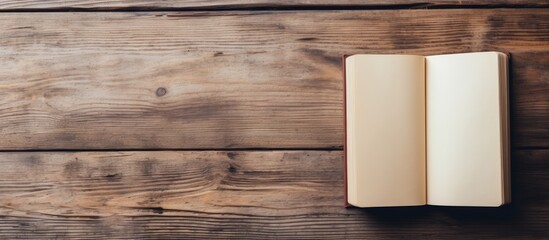 Aufkleber - Book cover mock up on wooden background