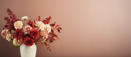 Aufkleber - Bouquet of flowers in a vase with empty area to write