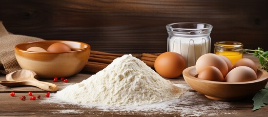 Poster - Cake ingredients flour egg butter