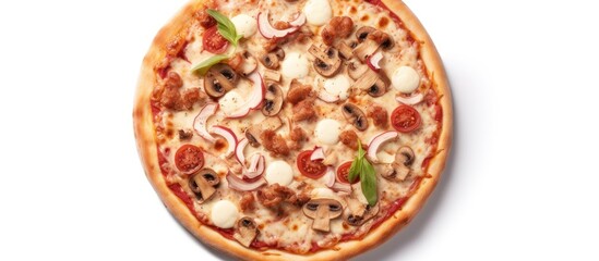 Poster - Francesca pizza top view isolated on white background