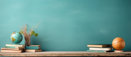 Poster - High quality beautiful photo of an education day arrangement table with space for copy