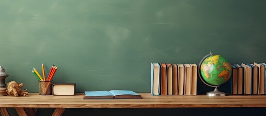 Poster - High quality beautiful photo of an education day arrangement table with space for copy