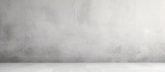 Poster - Pattern of vintage style white cement wall background for graphic design or wallpaper with retro soft concrete floor concept