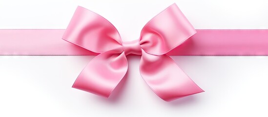 Poster - Pink bow isolated on white