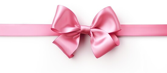 Poster - Pink bow isolated on white