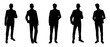© SVIATLANA - Silhouettes of business men.Group of standing business men.Vector illustration isolated on white background.