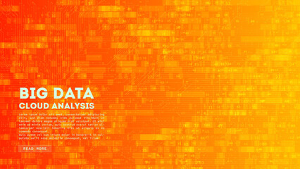 Aufkleber - Big Data cloud computing. Blockchain visualiztion. Social network information complexity.