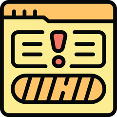 Poster - Web lost connection icon outline vector. Page plug. Site socket color flat