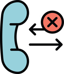 Poster - Call lost signal icon outline vector. Plug page. Page connect color flat
