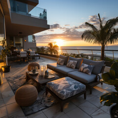 Sticker - Modern oceanfront condo with a huge patio 
