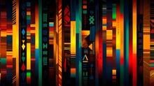 African Art Kente Background, Pattern, High Resolution, Bright And Friendly Colors, 16:9