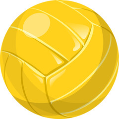 Sticker - Volleyball ball cartoon icon. Team sport tournament