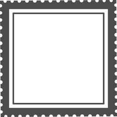 Canvas Print - Postmark frame template. Empty black square border