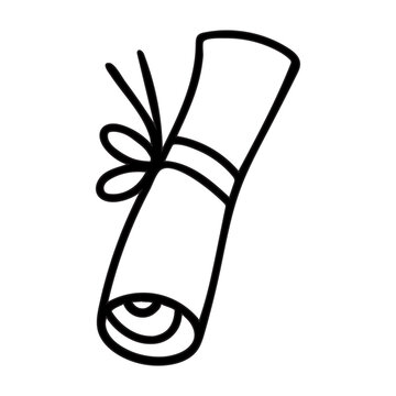 roll paper elemnt outline icon decoraction
