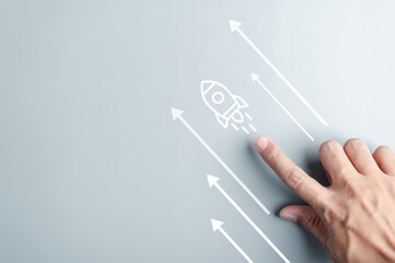 Aufkleber - Business growth success achievement PDCA concept, step stair or ladder for planning development leadership and customer target group