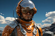 © ardanz - Retro futuristic female cyborg with futuristic orange suite