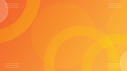 Aufkleber - Abstract Orange background with Circular shapes	