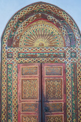 Wall Mural - Marrakech, Morocco - Feb 8, 2023: Beautiful interiors and architecture of the historic Bahia Palace